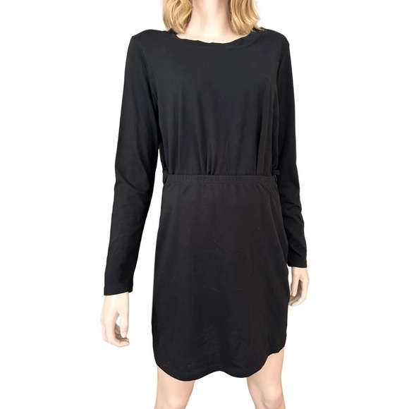 Nordstrom Socialite Dress Cut-Out midriff front Long Sleeve Mini Made in USA - Picture 6 of 13